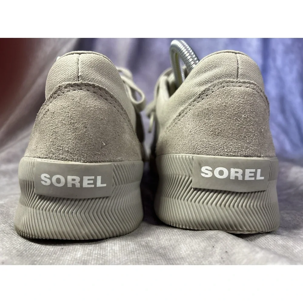 Sorel Men's Canvas Low Top Sneakers Gray Casual Lace Up Shoes Size 10.5